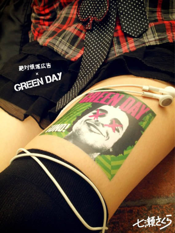 Japón tatuaje publicidad Green Day